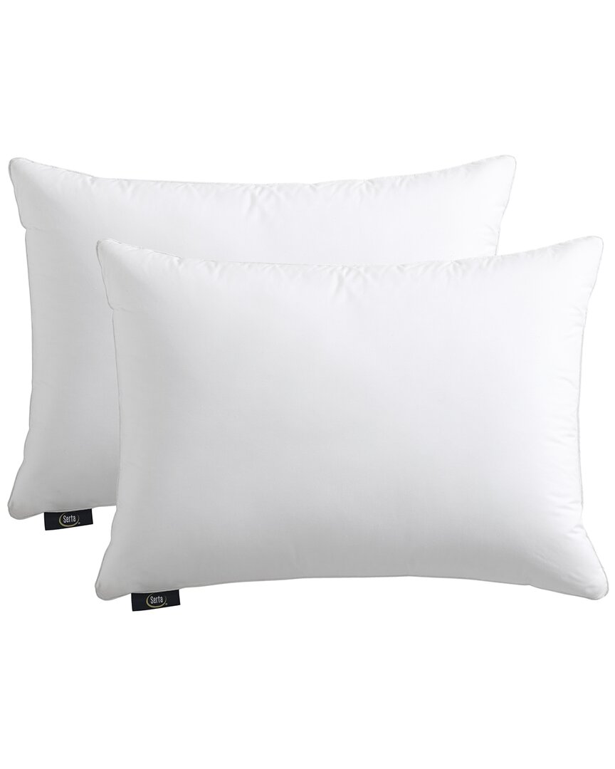 Serta Set Of 2 Heiq Cooling Softy-around Feather & Down Pillows