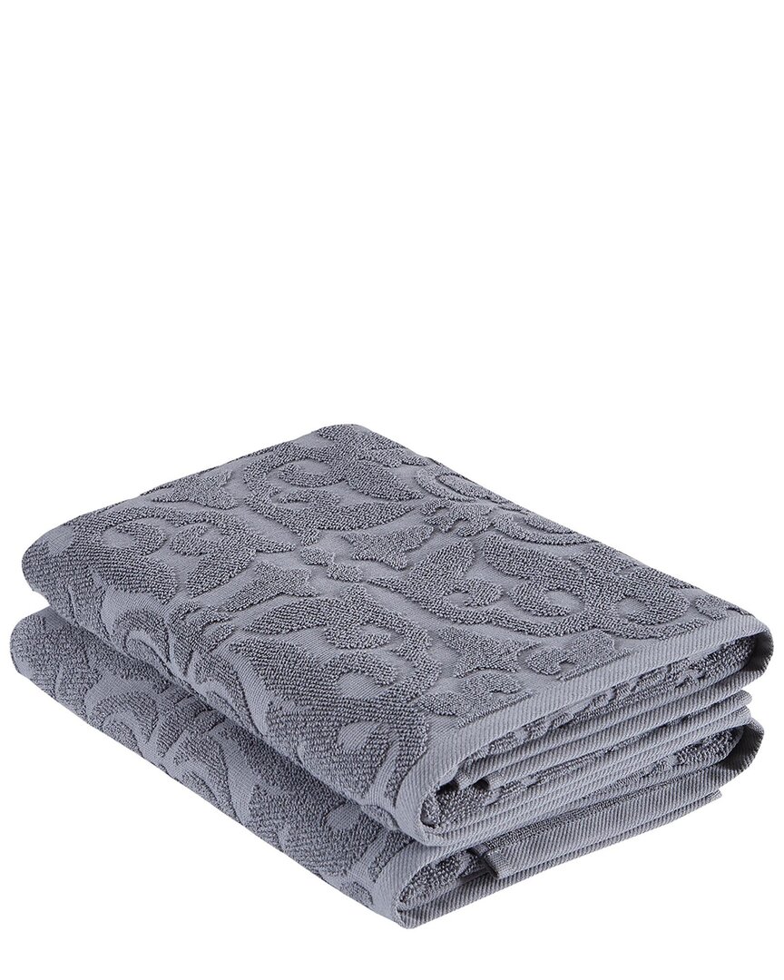 Ozan Premium Home Patchouli Bath Towels 2pc Set In Gray