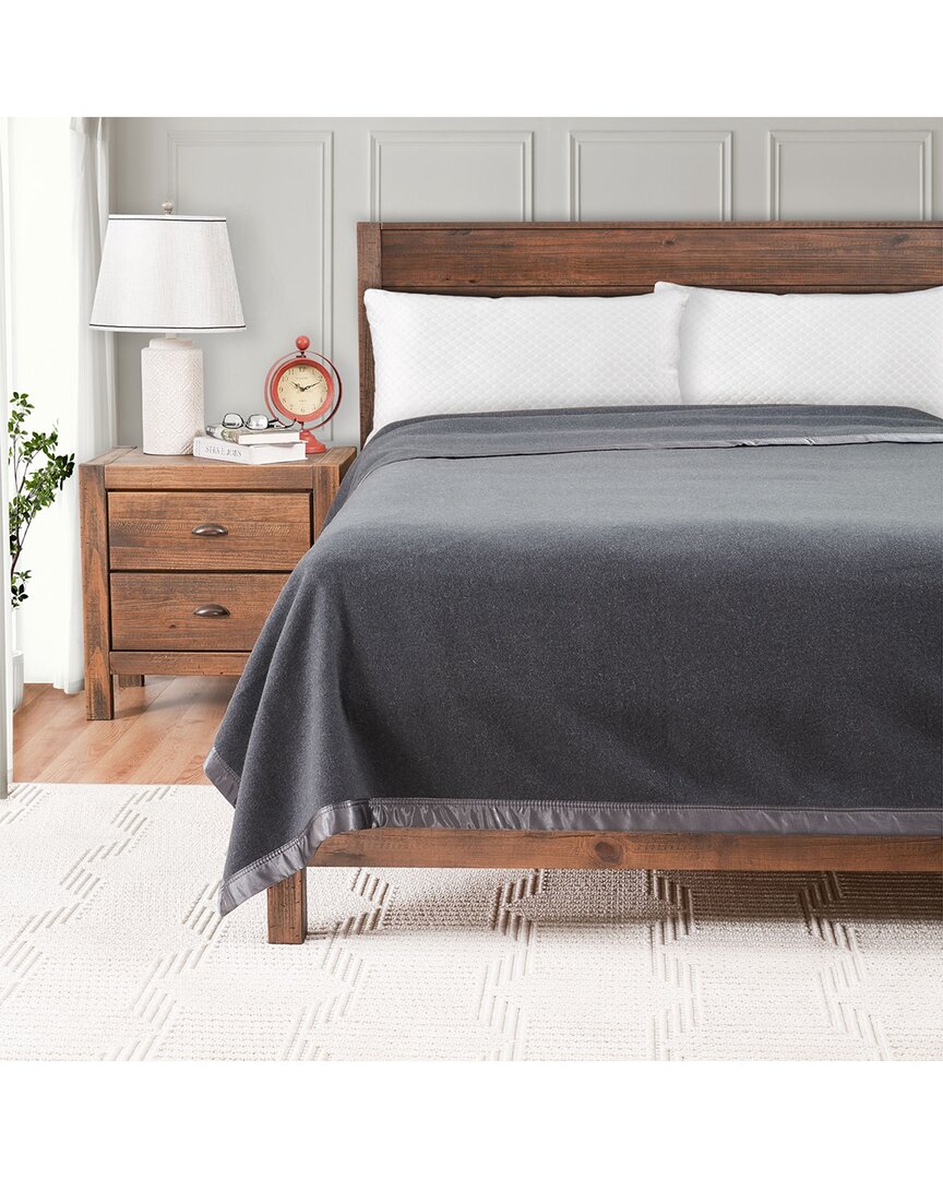 Jackaroo Essential Australian Merino Wool Throw Blanket In Gray
