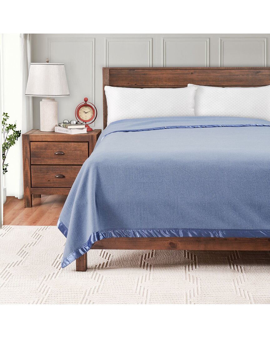 Jackaroo Essential Australian Merino Wool Blanket In Blue