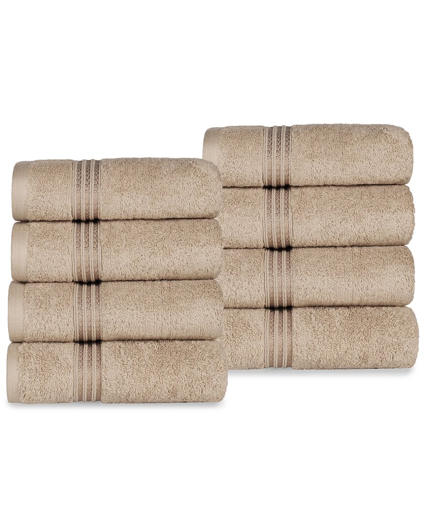 Superior Solid Soft 8pc Absorbent Hand Towel Set
