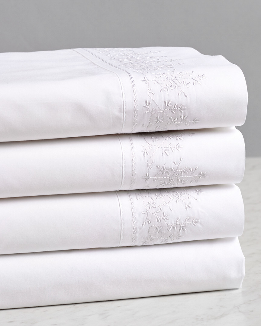 Melange Home Baby's Breath Embroidered 300 Thread Count Sheet Set