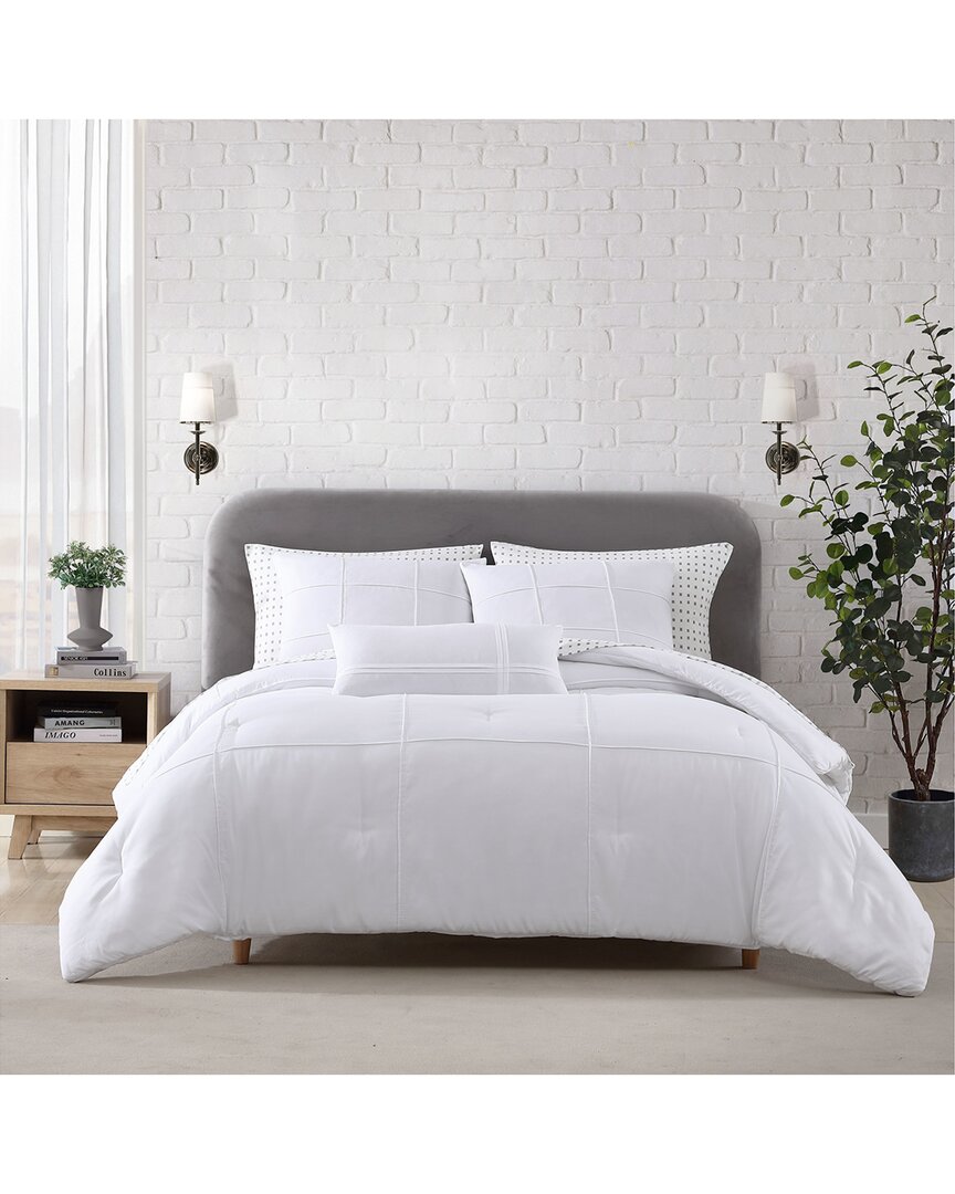 Shop City Scene Solid Comforter Bedding Set In White