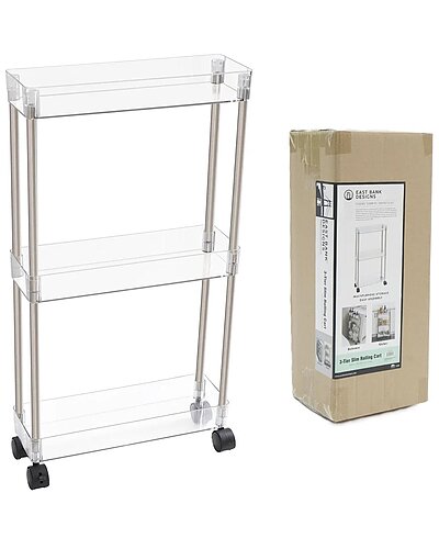 J&V Textiles Acrylic 3-Tier Cart - Slim