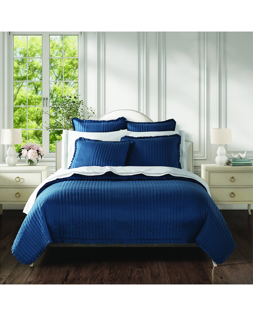 Piper & Wright Meadow 20in Square Quilted Decorative Throw Pillow In Blue