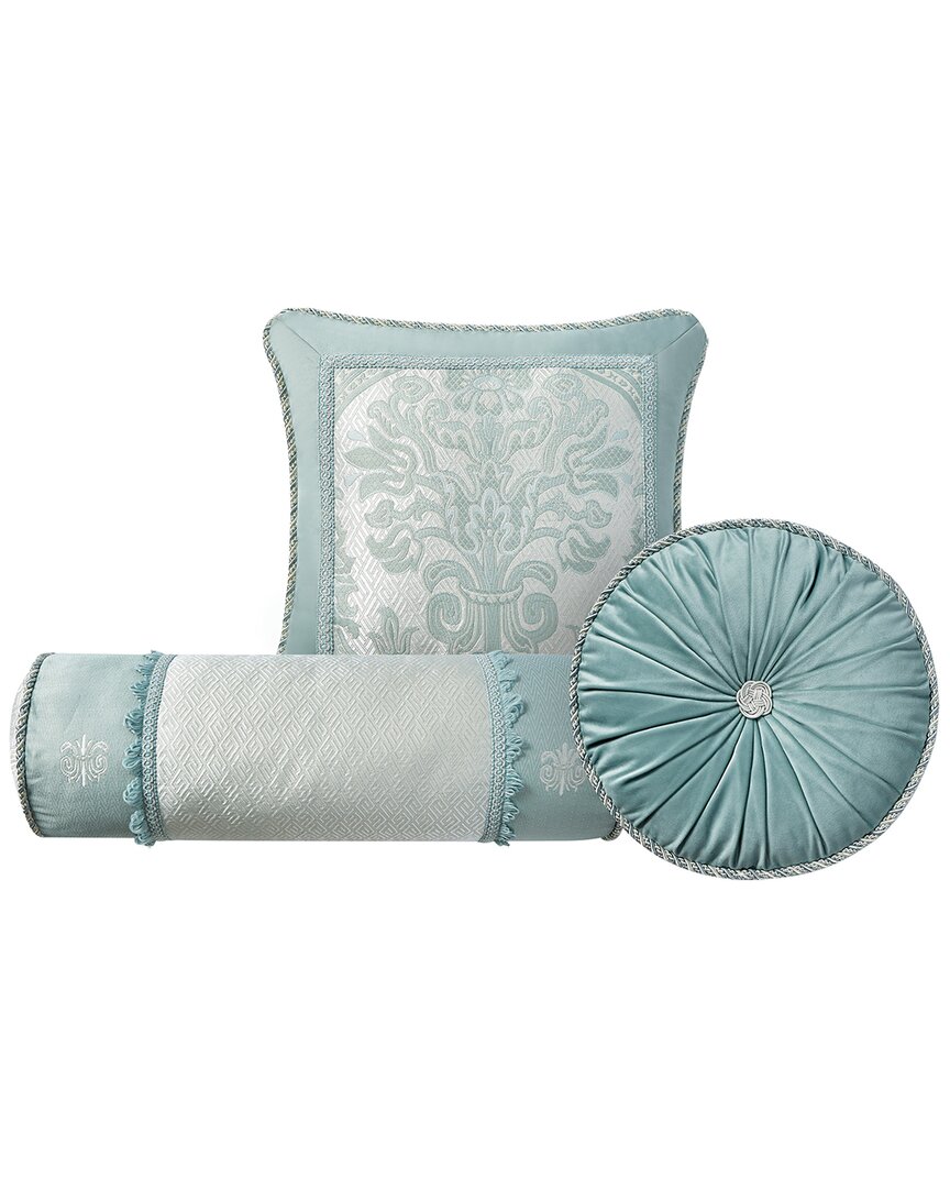 Waterford Castle Cove Decorative Pillows, Set Of 3 In Blue