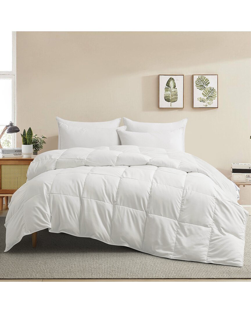 Unikome All-seasons Down & Fiber Comforter In White