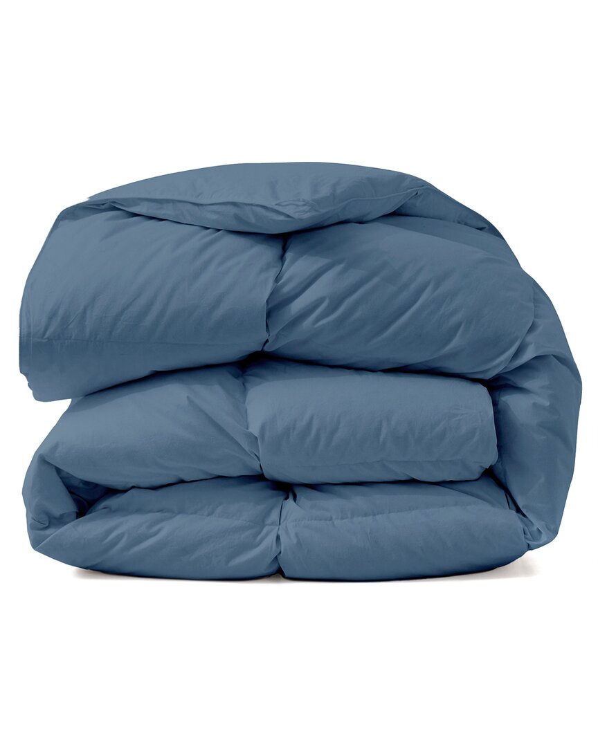 Shop Unikome All-seasons Pleated Down Comforter In Navy