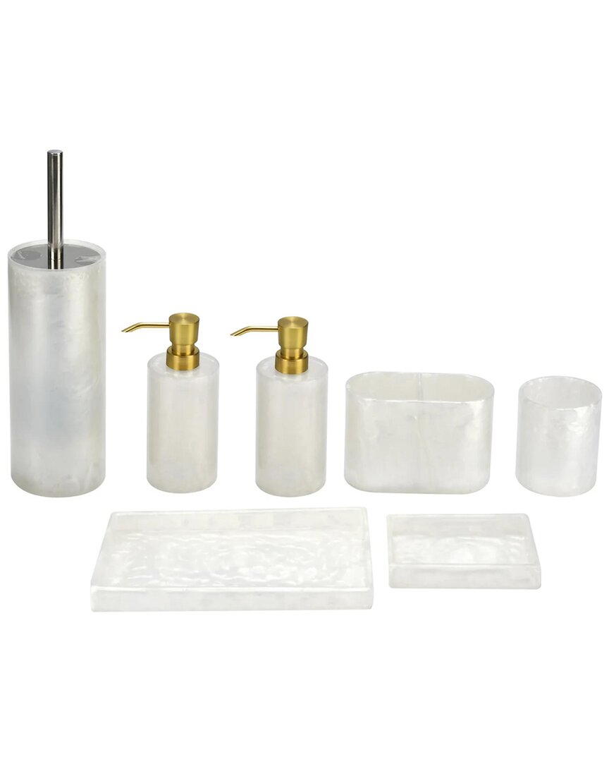 J&v Textiles 7pc Resin Bathroom Accessories Set