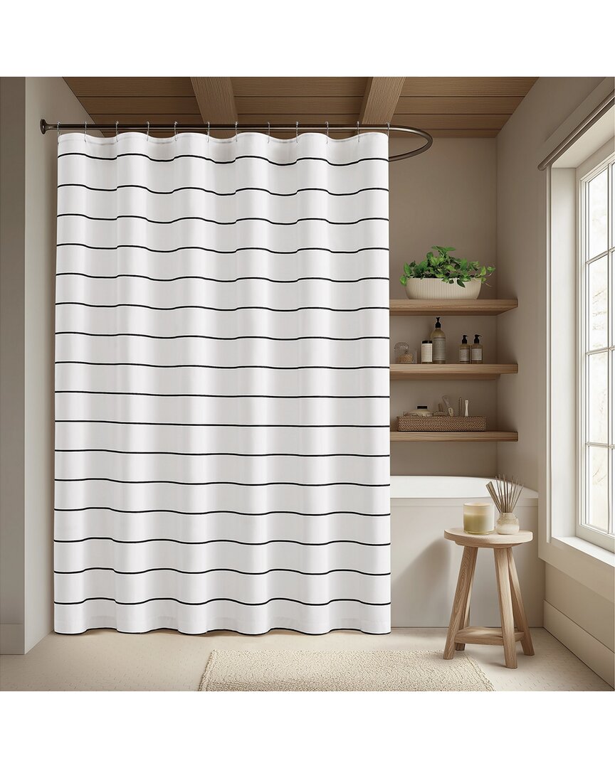 Brooklyn Loom Hayward Stripe Shower Curtain