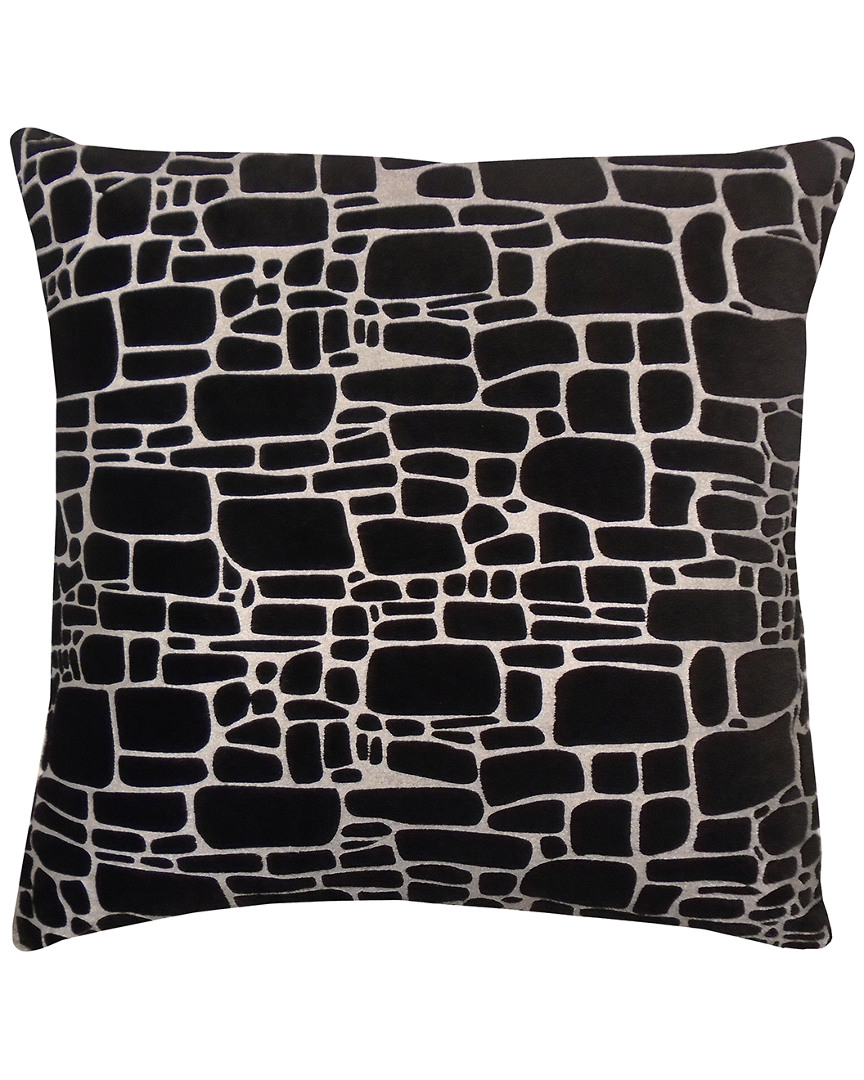 Edie Home Precious Metals Collection Printed Faux Fur Pillow In Multi