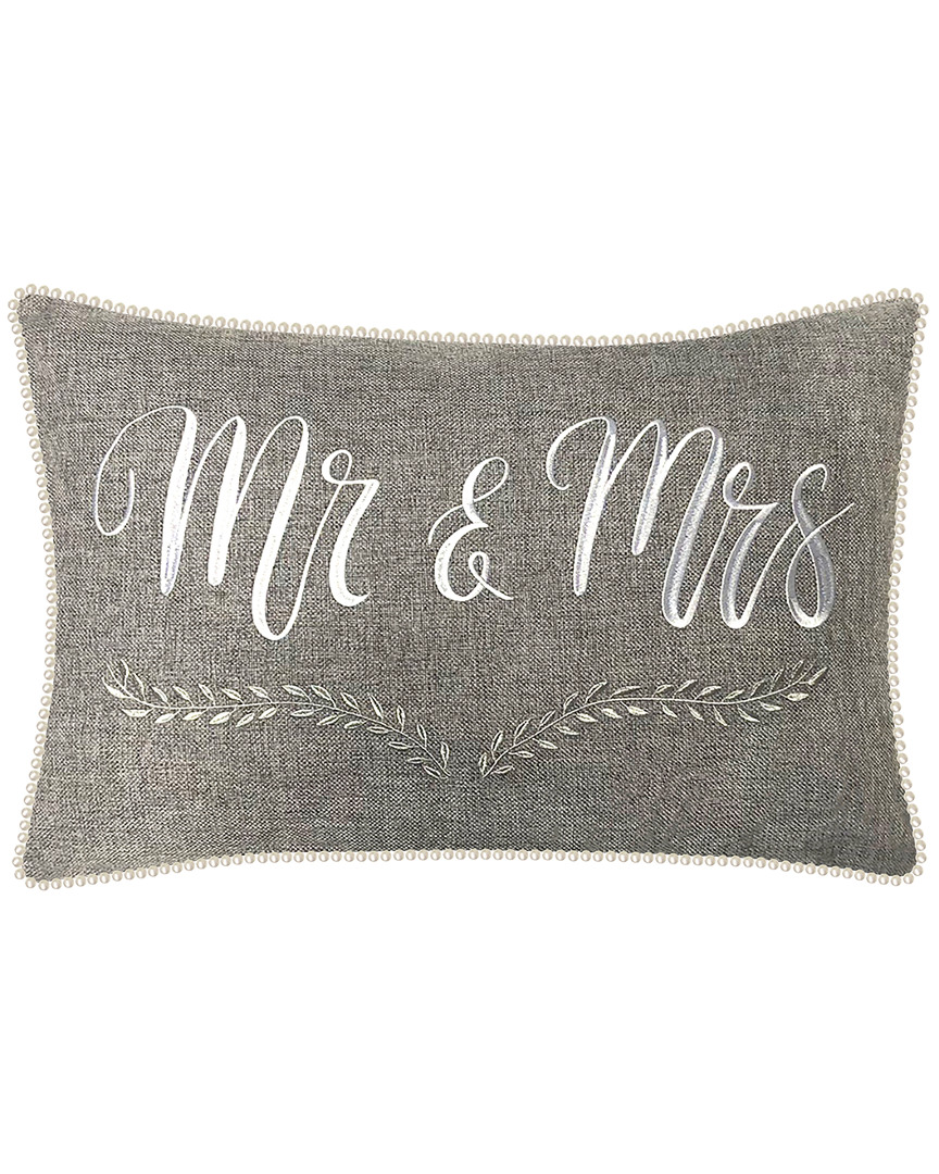 Edie Home Celebrations Mr & Mrs Decorative Pillow In Multi