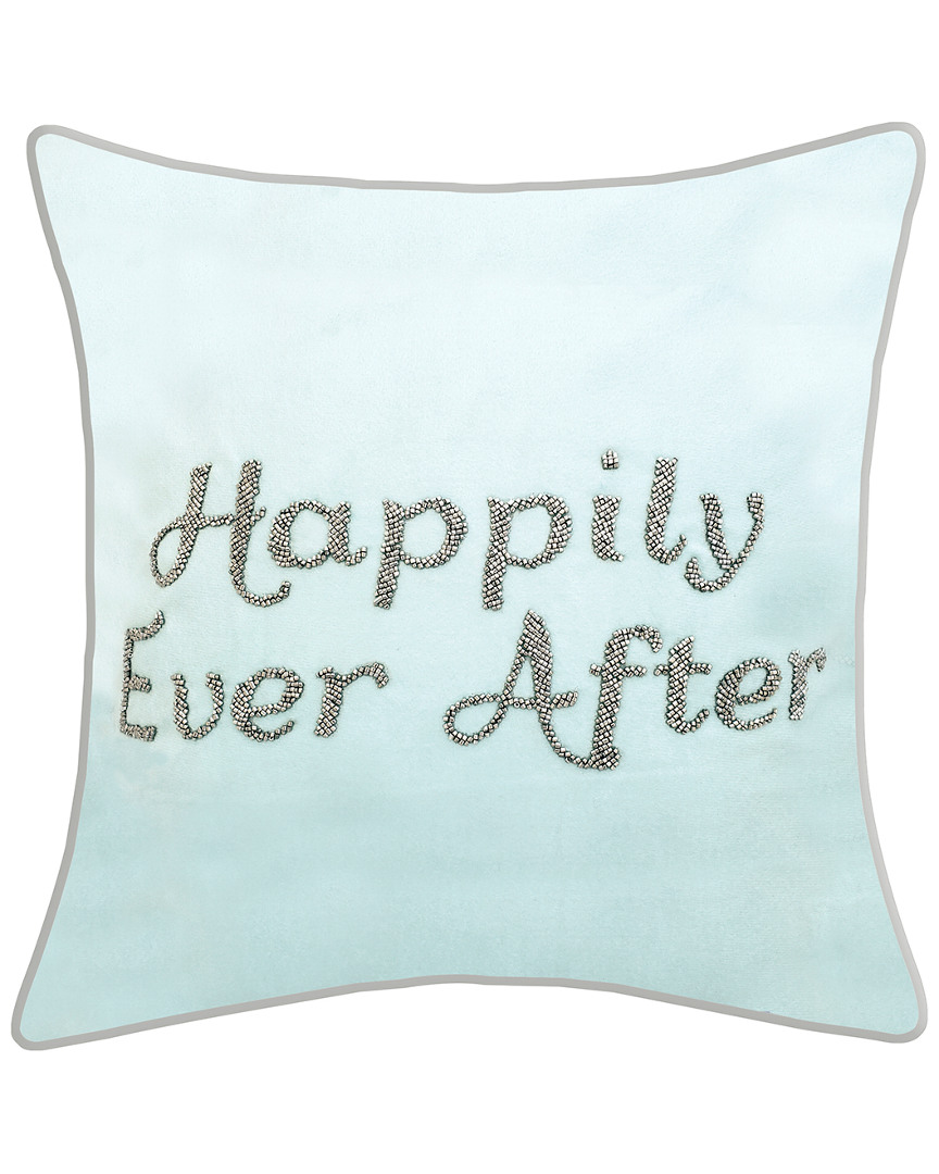 Shop Edie Home Celebrations Beaded Happily Ever After Decorative Pillow In Multi