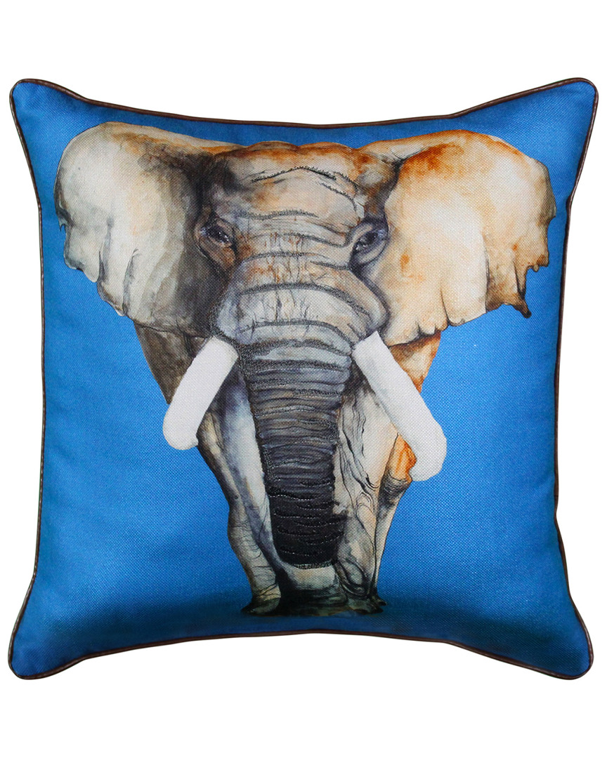 Edie Home Elephant Reversible Decorative Pillow In Multi