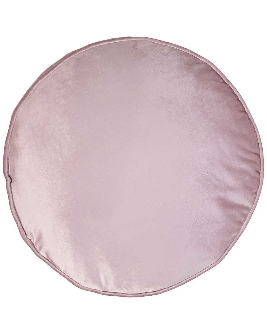 Shop Edie Home Panne Velvet Round Decorative Pillow In Multi
