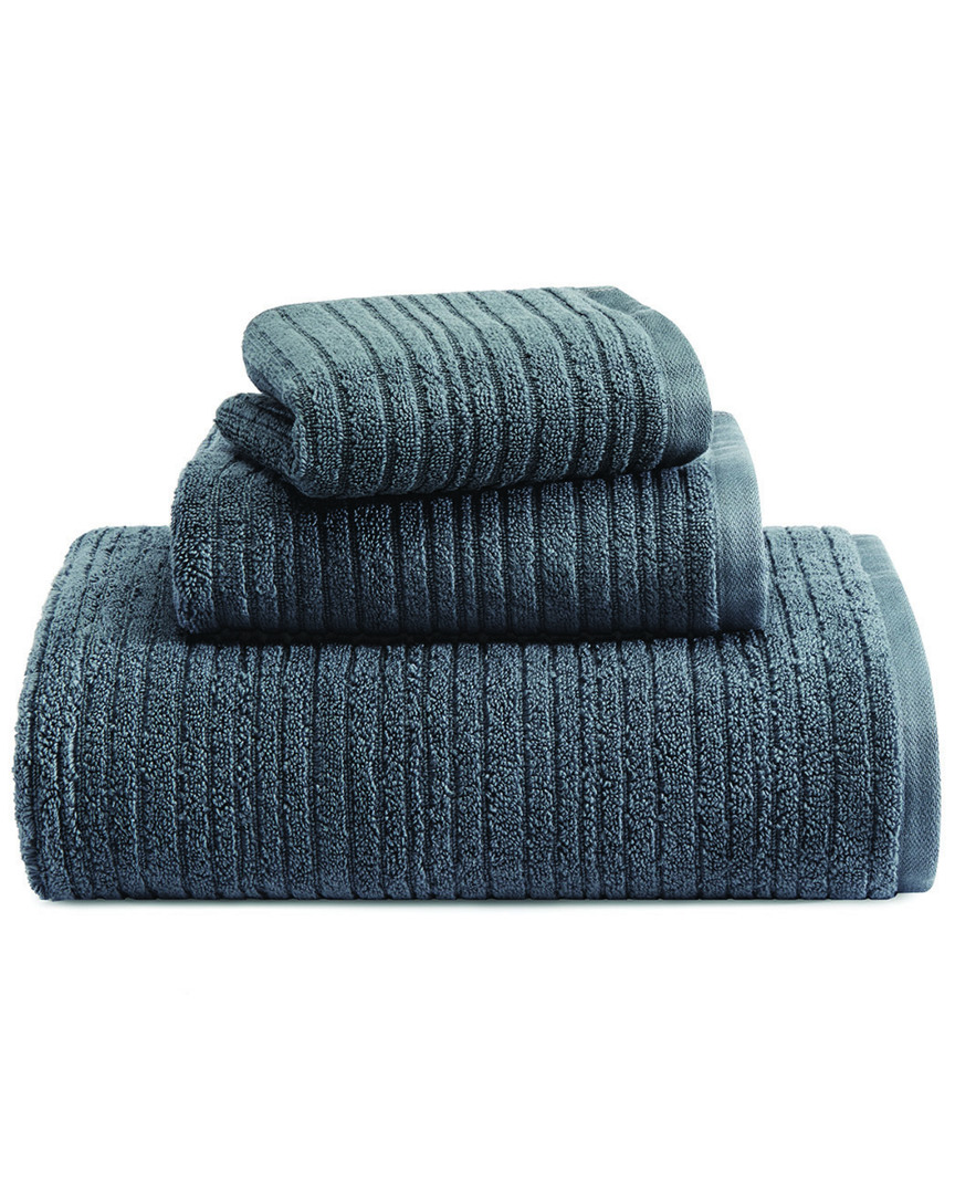 Kenneth Cole New York Brooks 3pc Towel Set In Charcoal