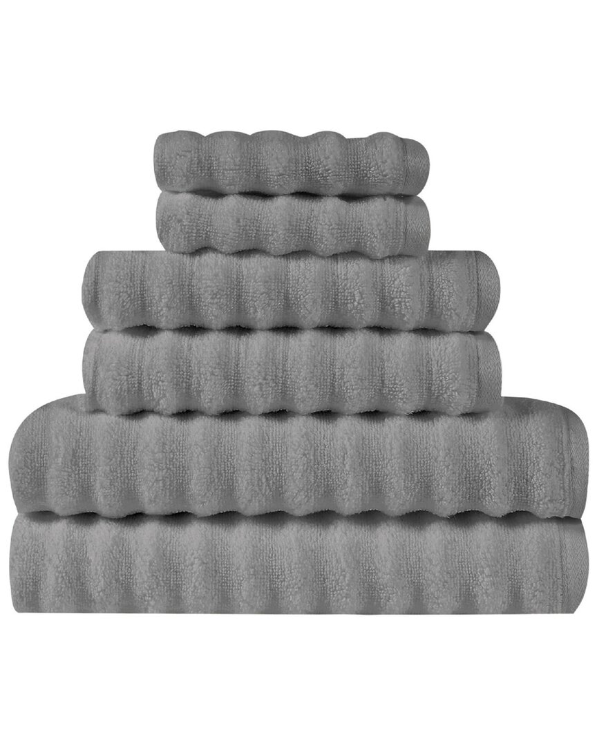 Truly Soft Zero Twist 6pc Towel Set In Grey