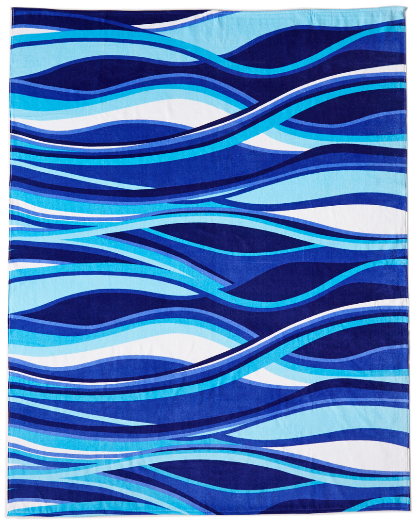 Dohler Waves Beach Towel For Two