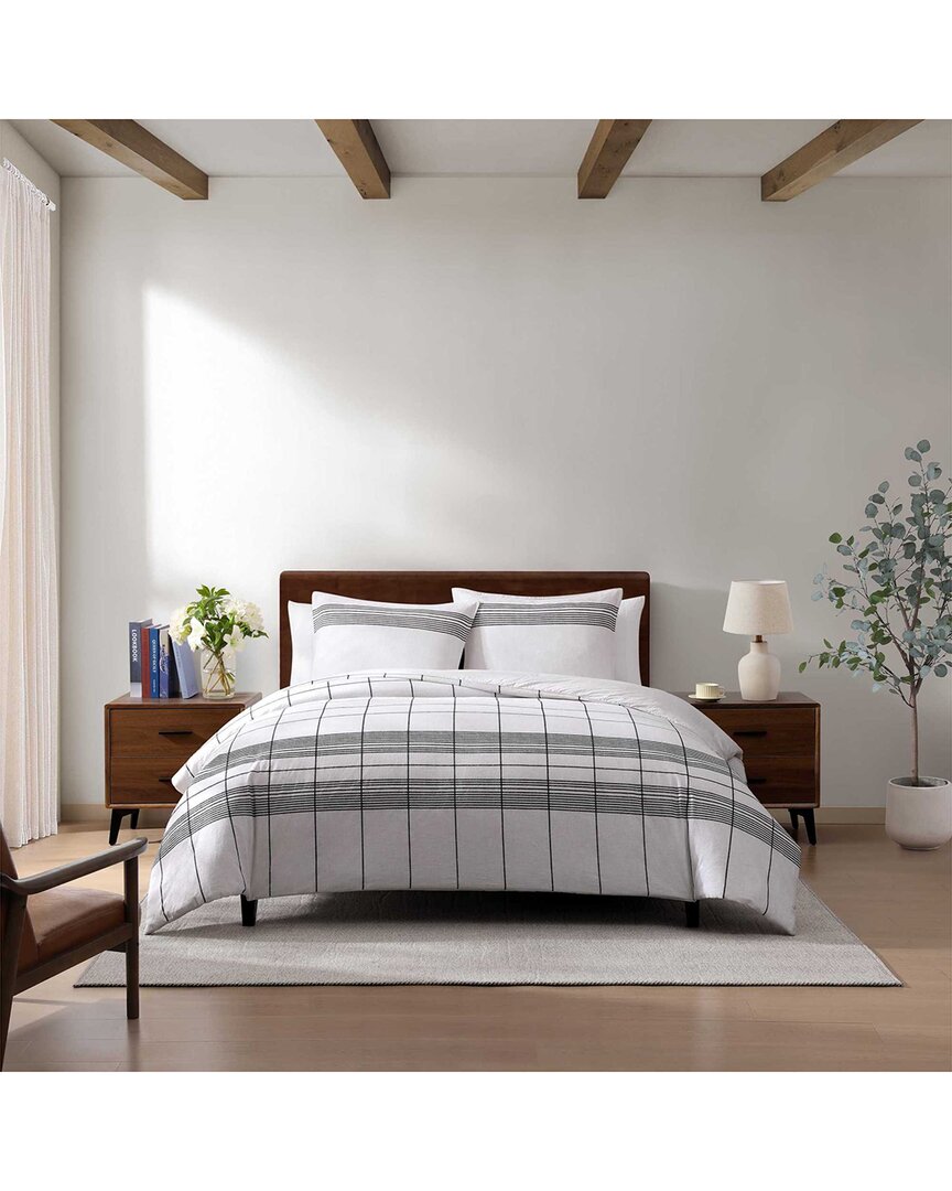 Tommy Hilfiger Brooklyn Heights Stripe Cotton Duvet Set In White