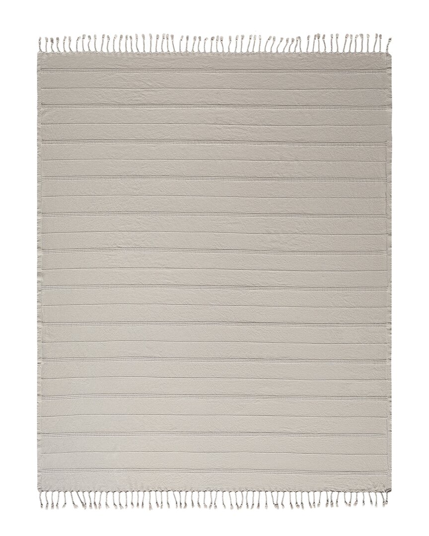 Lr Home Sejal Striped Throw Blanket In Beige