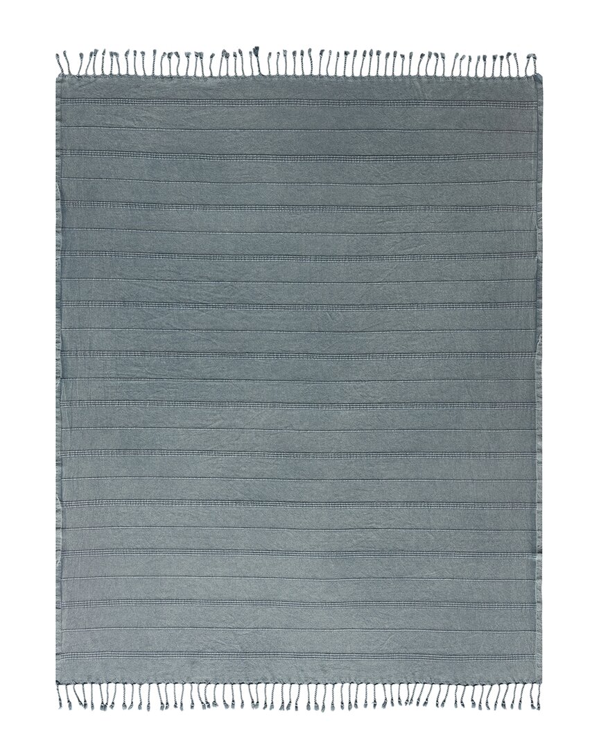 Lr Home Sejal Striped Throw Blanket In Grey