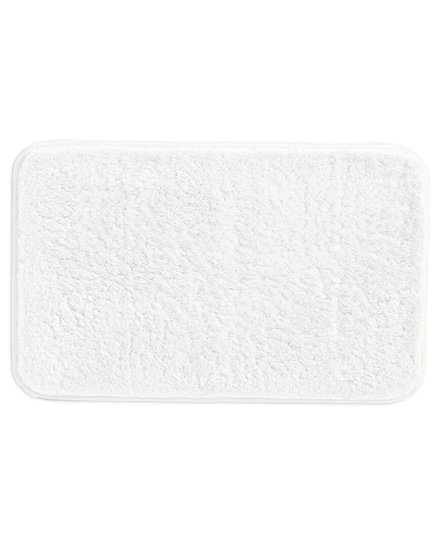 Home Collection Plush Absorbent Bath Mat With Anti-skid Rubber Backing In White