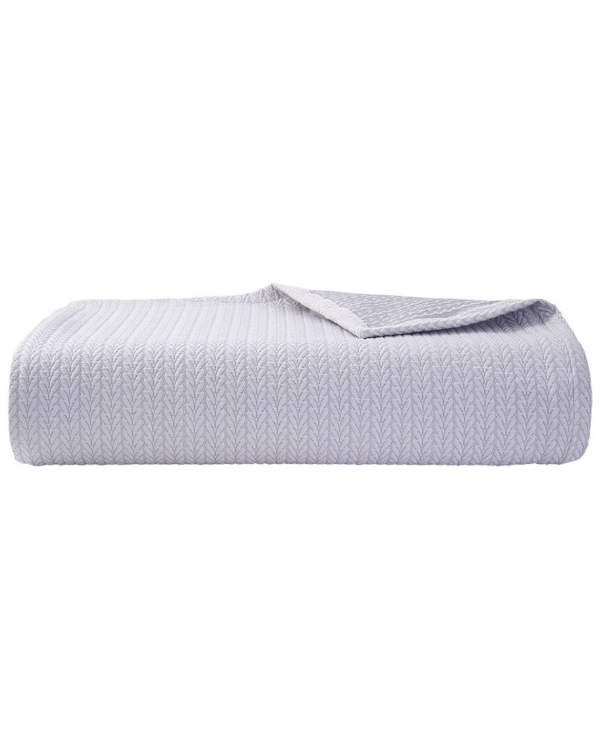 Shop Yves Delorme Songe Coverlet In Silver