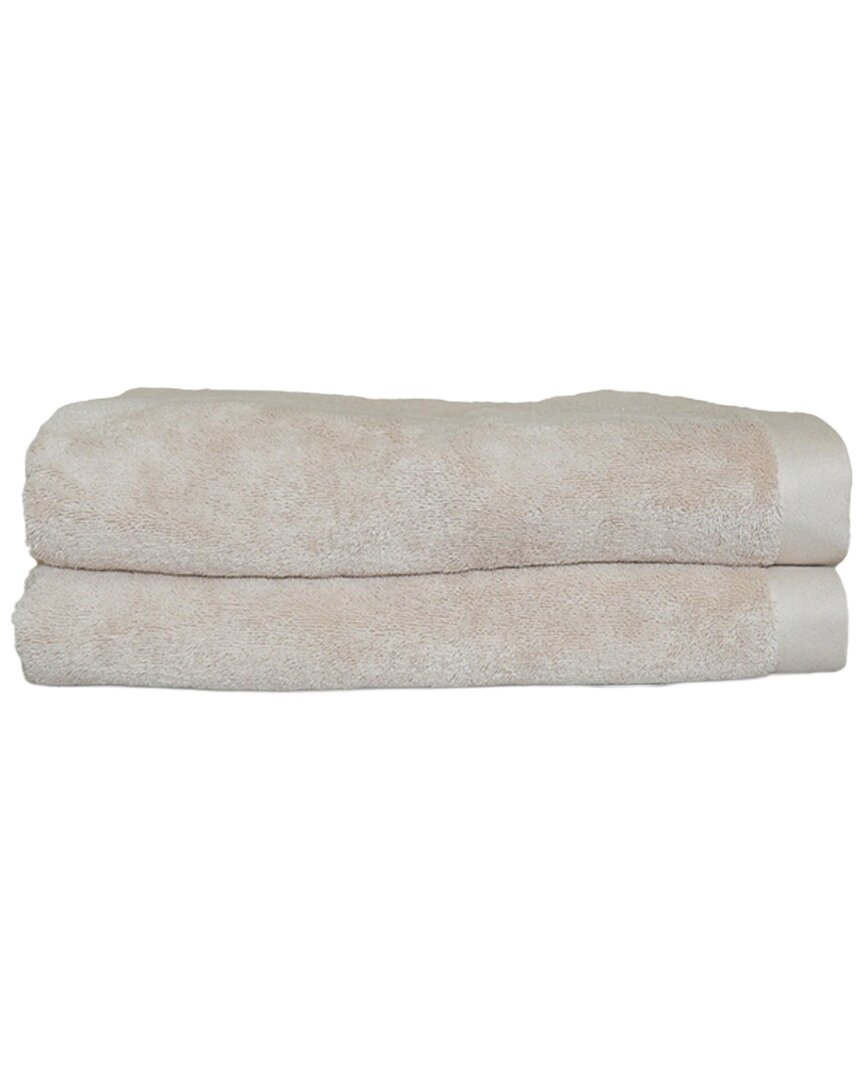 Rest And Reset Rest & Reset Oasis Towels 2pc Bath Sheet Set In Birch