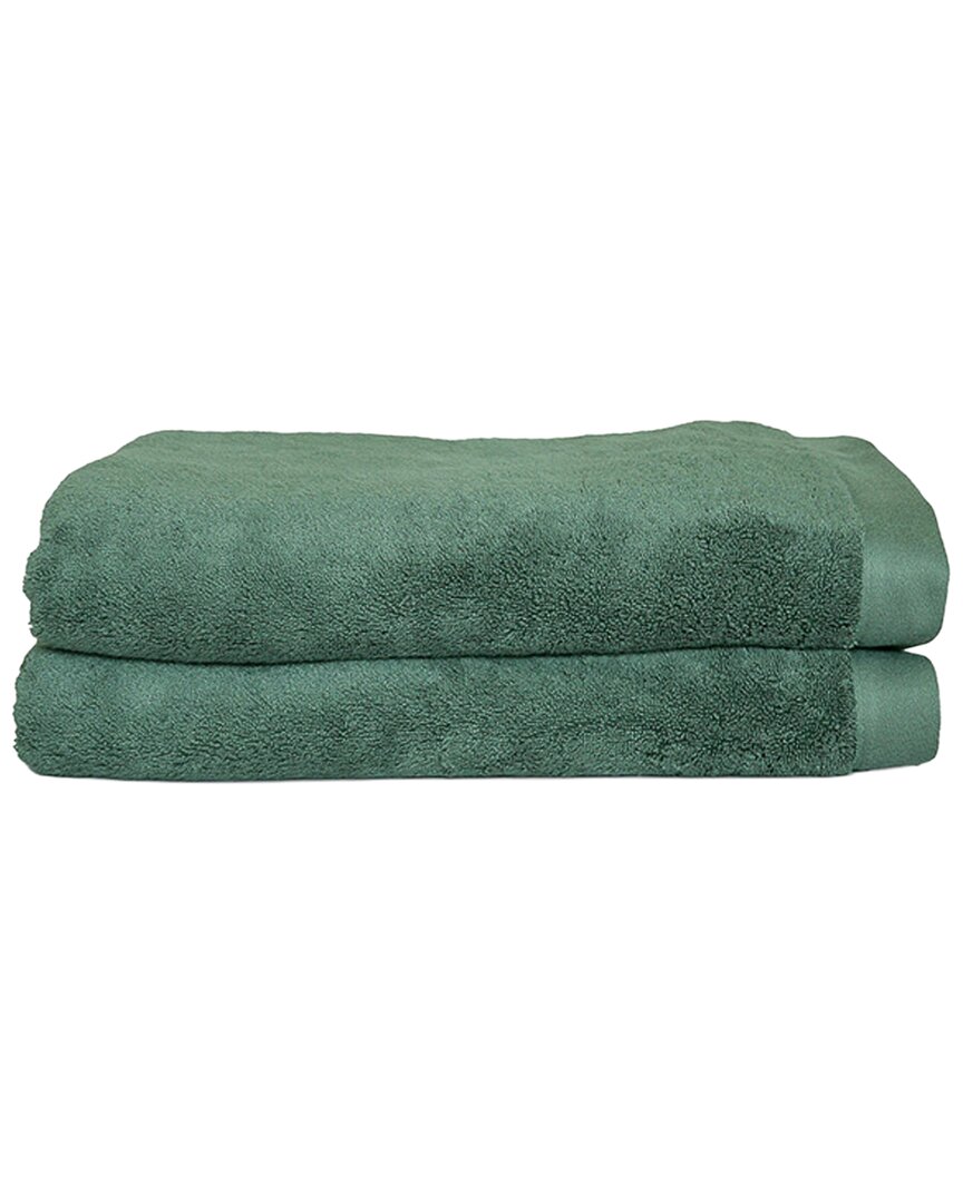 Rest And Reset Rest & Reset Oasis Towels 2pc Bath Sheet Set In Laureal Wreath