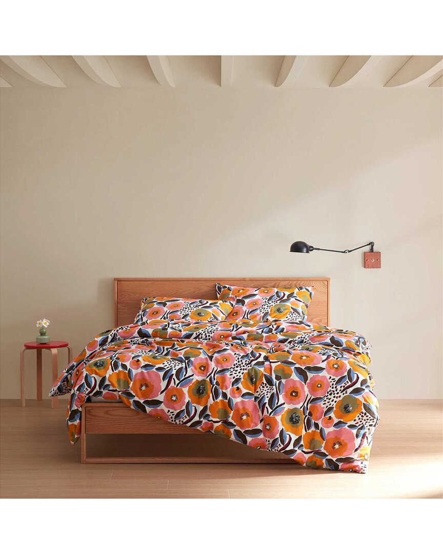 Marimekko Rosarium Cotton Percale Comforter Bedding Set In Pink