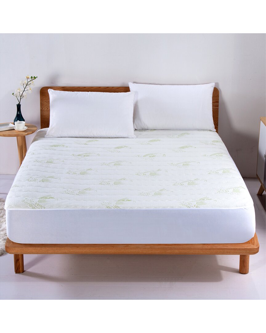 Aloe Vera Bamboo Hypoallergenic Mattress Pad