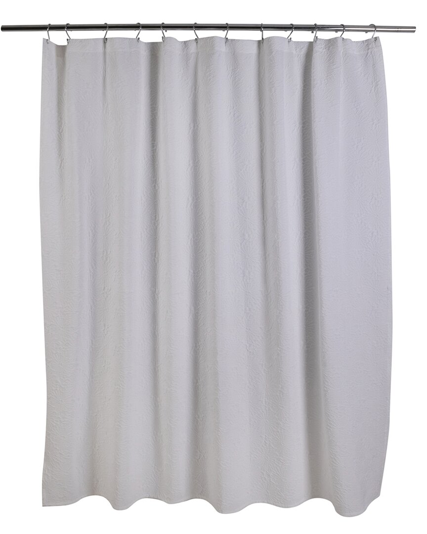 Moda At Home Trafalgar Shower Curtain Set In White