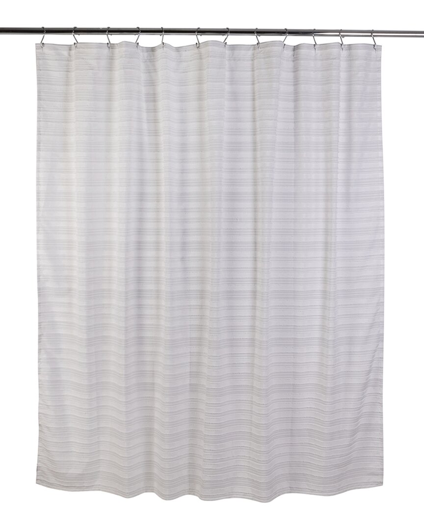 Moda At Home Trafalgar Shower Curtain Set In White