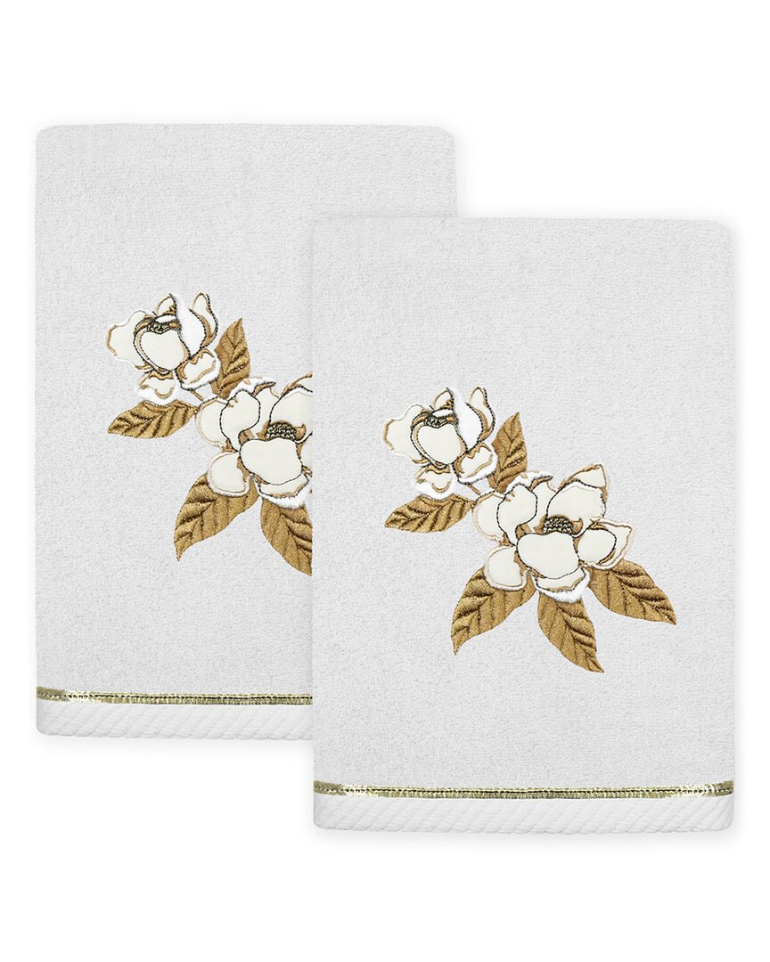 Linum Home Textiles Maggie 2pc Embellished Turkish Cotton Hand Towel Set