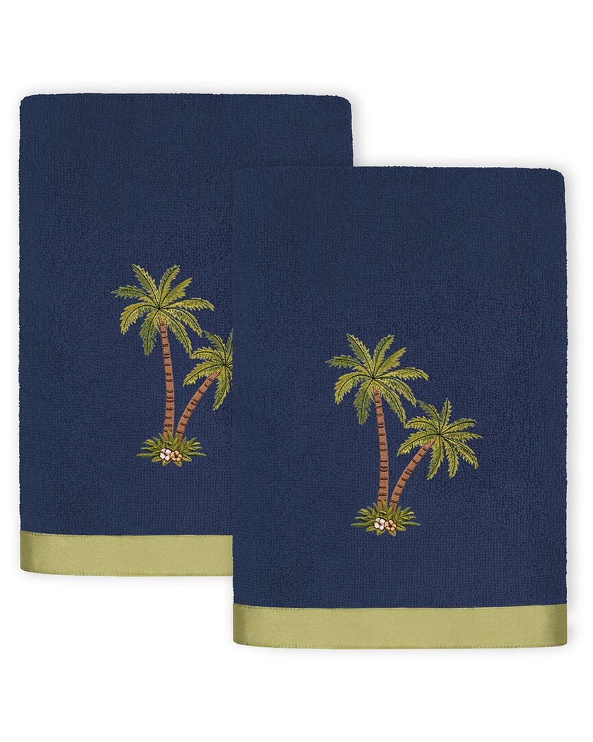 Linum Home Textiles Palmera 2pc Embellished Turkish Cotton Bath Towel Set