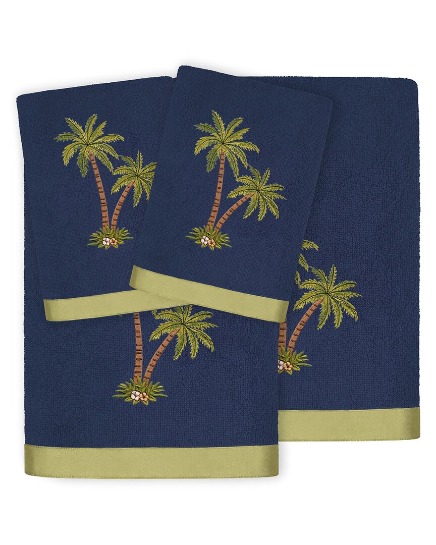 Linum Home Textiles Palmera 4pc Embellished Turkish Cotton Towel Set