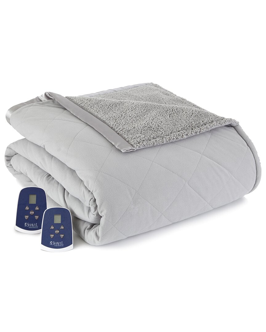 Shavel Home Products Micro Flannel Reverse To Sherpa Electric Blanket