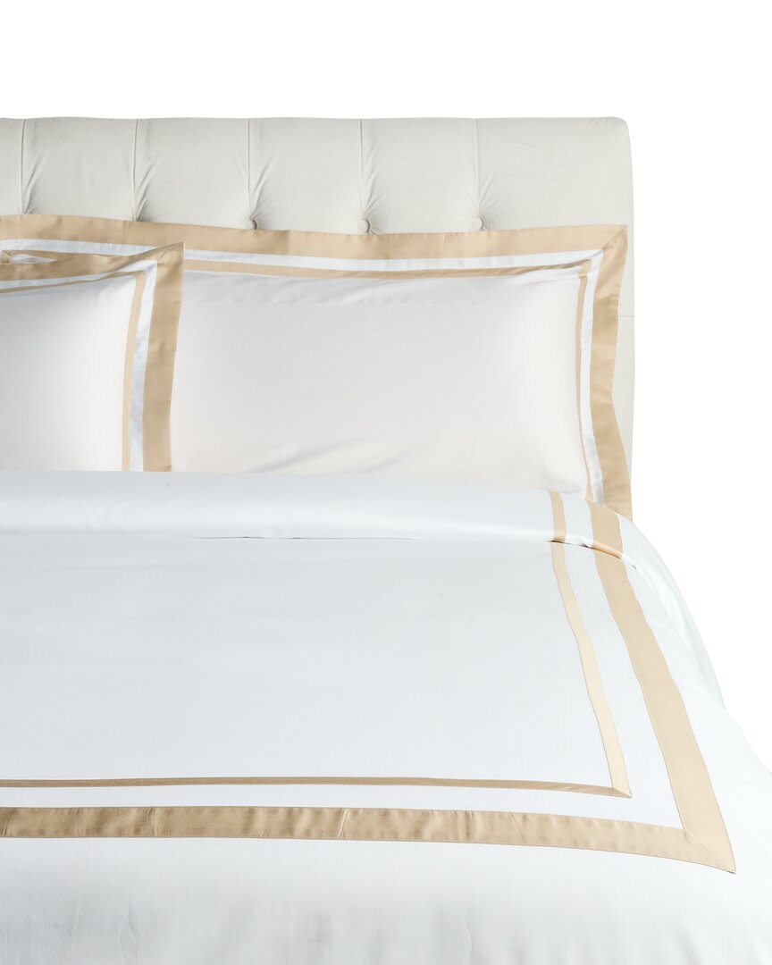 Dea Italian Linens Sinfonia Toscana Prato Embroidered Duvet Set In White