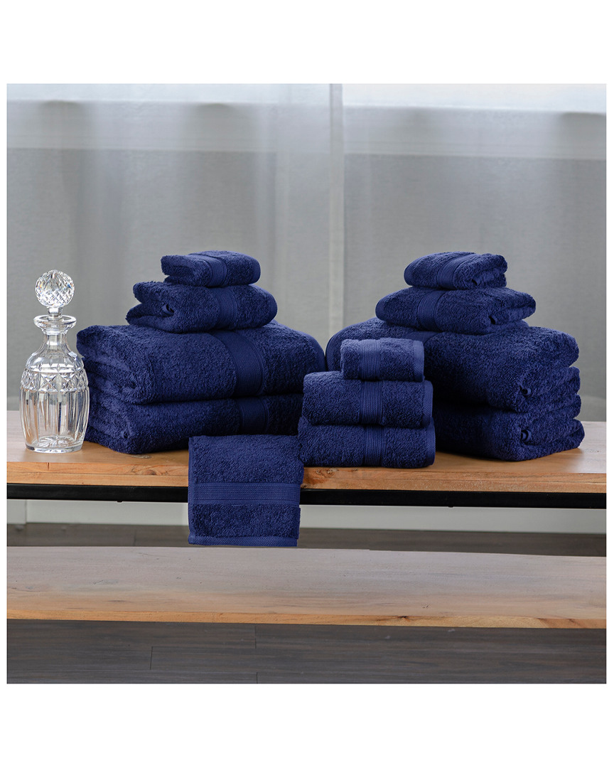 Superior Solid Organic 12pc Breathable Fast Drying Organic Cotton Towel Set