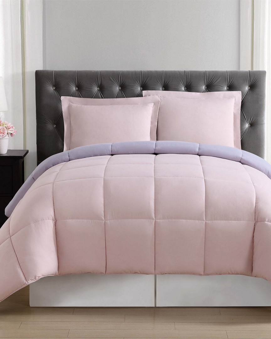 Truly Soft Everyday Blush & Lavender Reversible Comforter Set