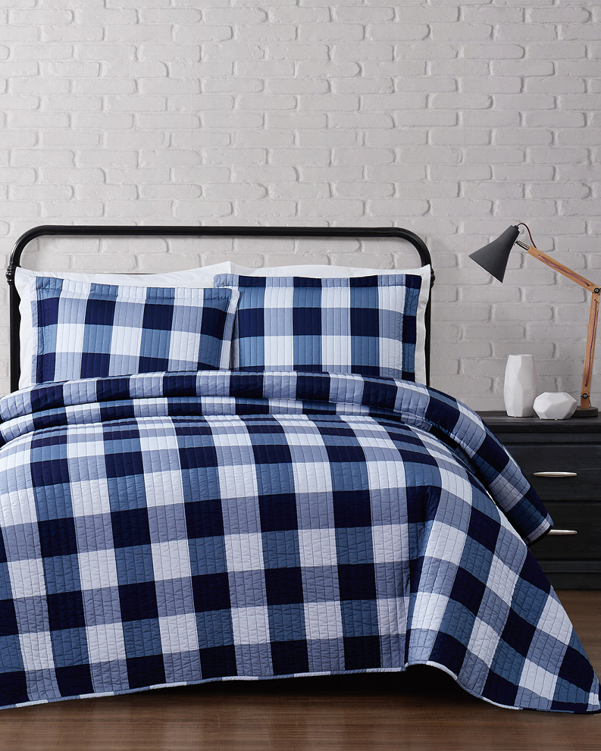 Truly Soft Everyday Buffalo Plaid Navy Duvet Set