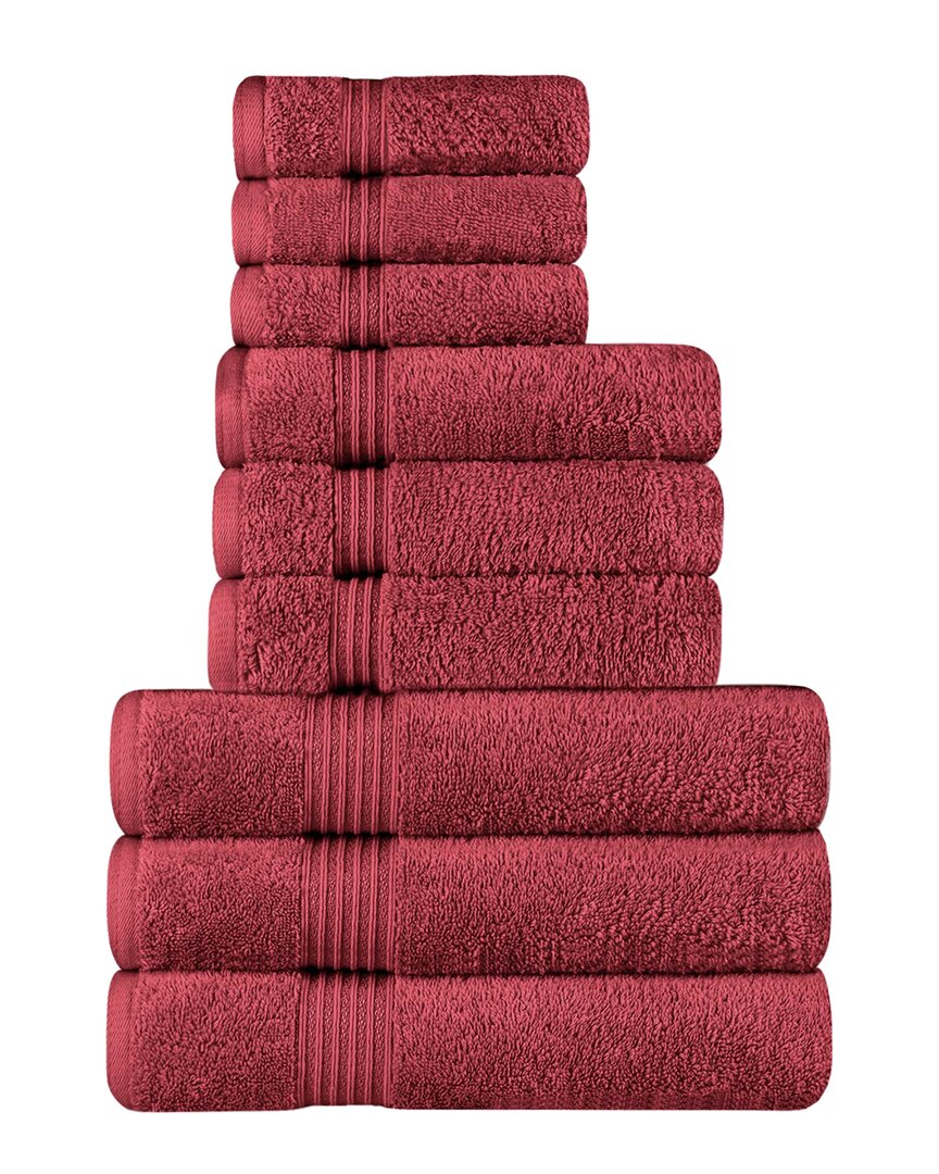 Superior Egyptian Cotton 9pc Highly Absorbent Solid Ultra Soft Towel Set
