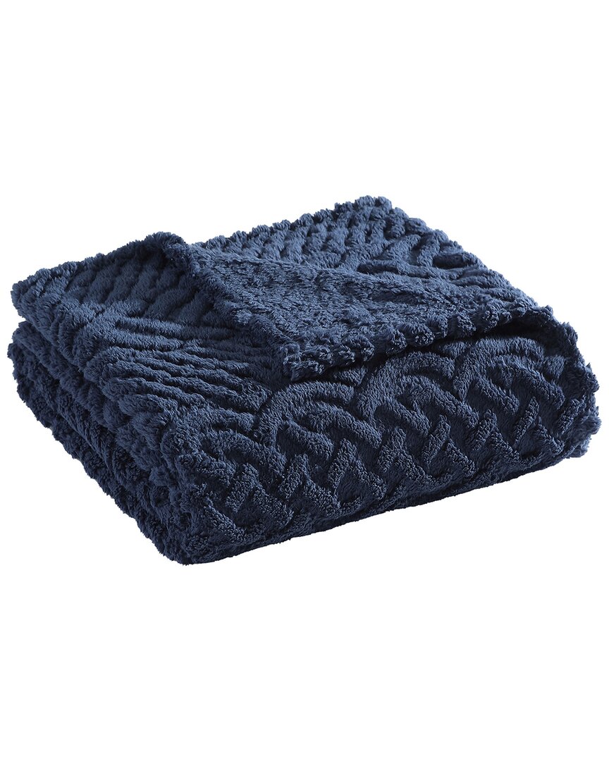 Nautica Declan Sherpa Reversible Throw Blanket