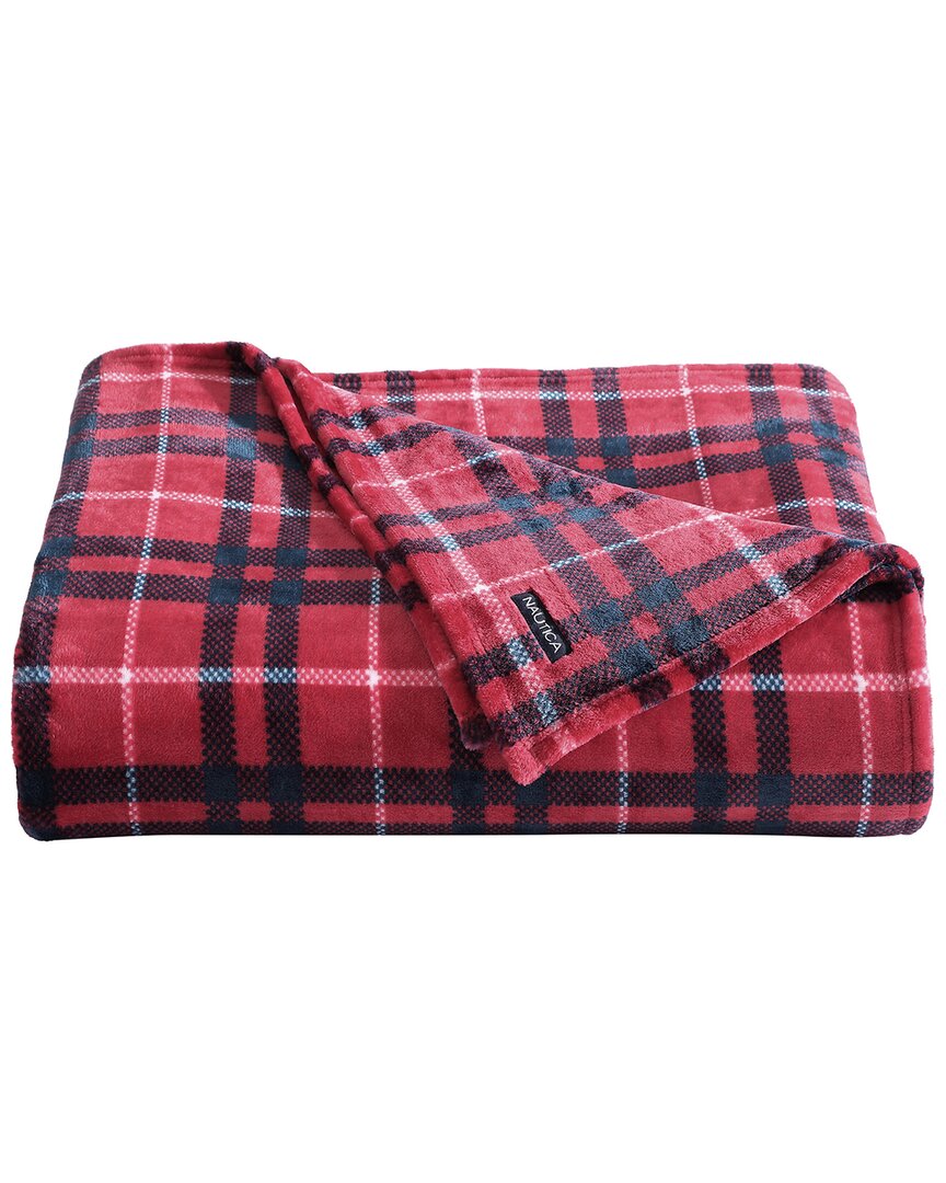 Nautica Winter Tattersall Ultra Soft Plush Fleece Blanket
