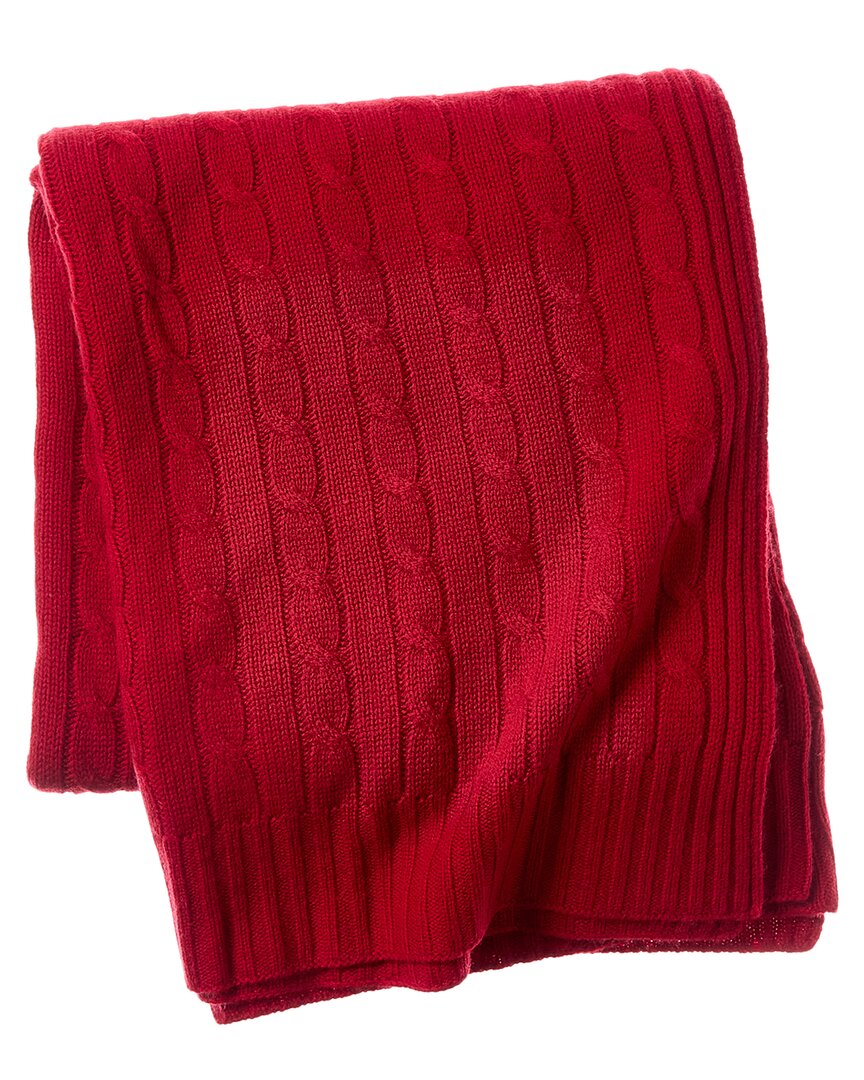 Sofia Cashmere Sofiacashmere 6ply Classic Cashmere-blend Throw In Red