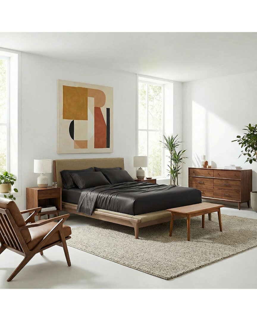 Ettitude Luxe Cleanbamboo® Sateen+ Duvet Cover In Black