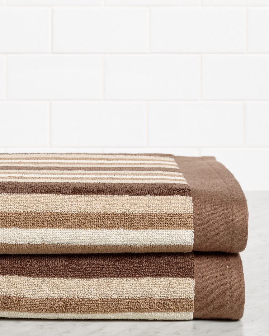Superior Stripe 2pc Absorbent Bath Towel Set