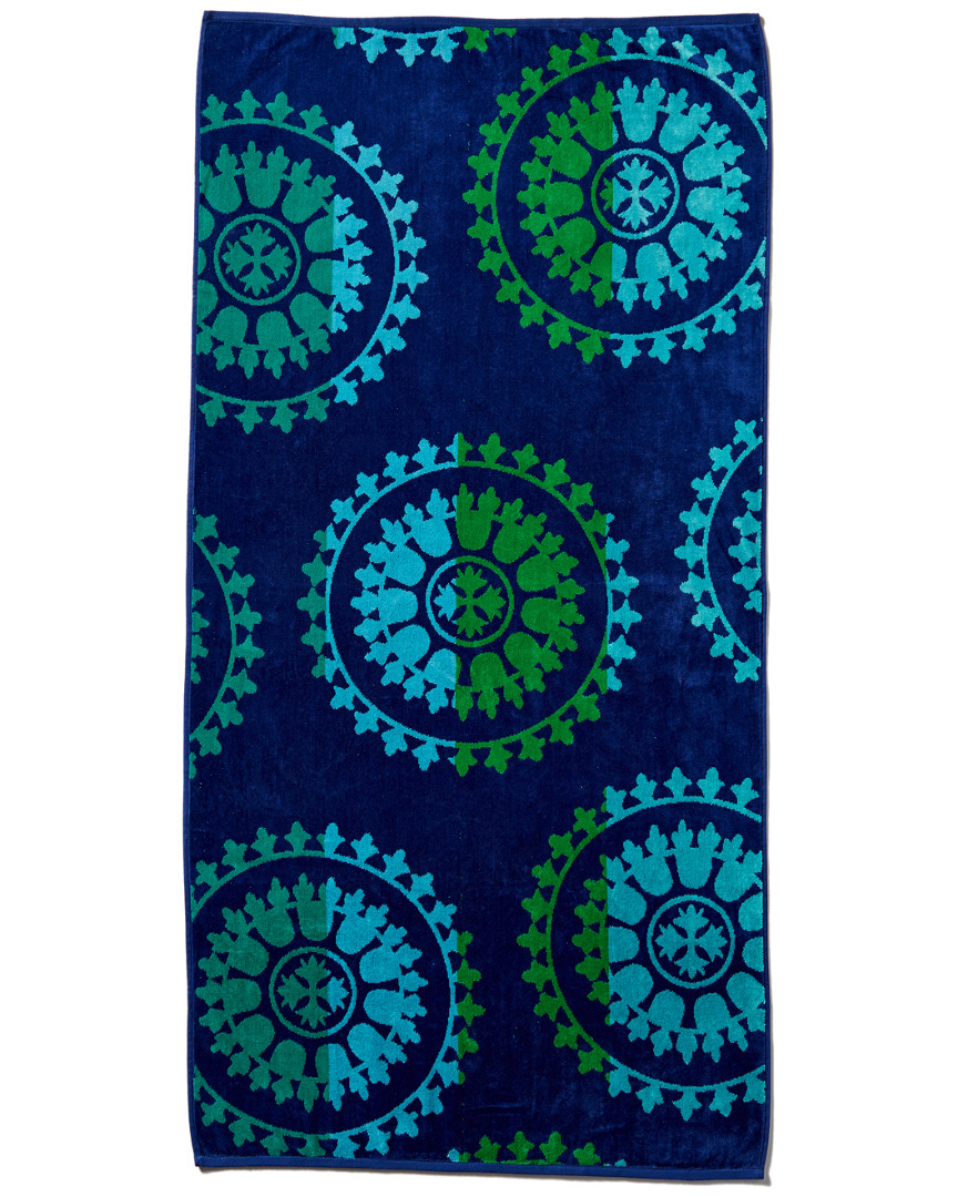 Home City Set Of Two Wheels Blue Beach Towels In Multi