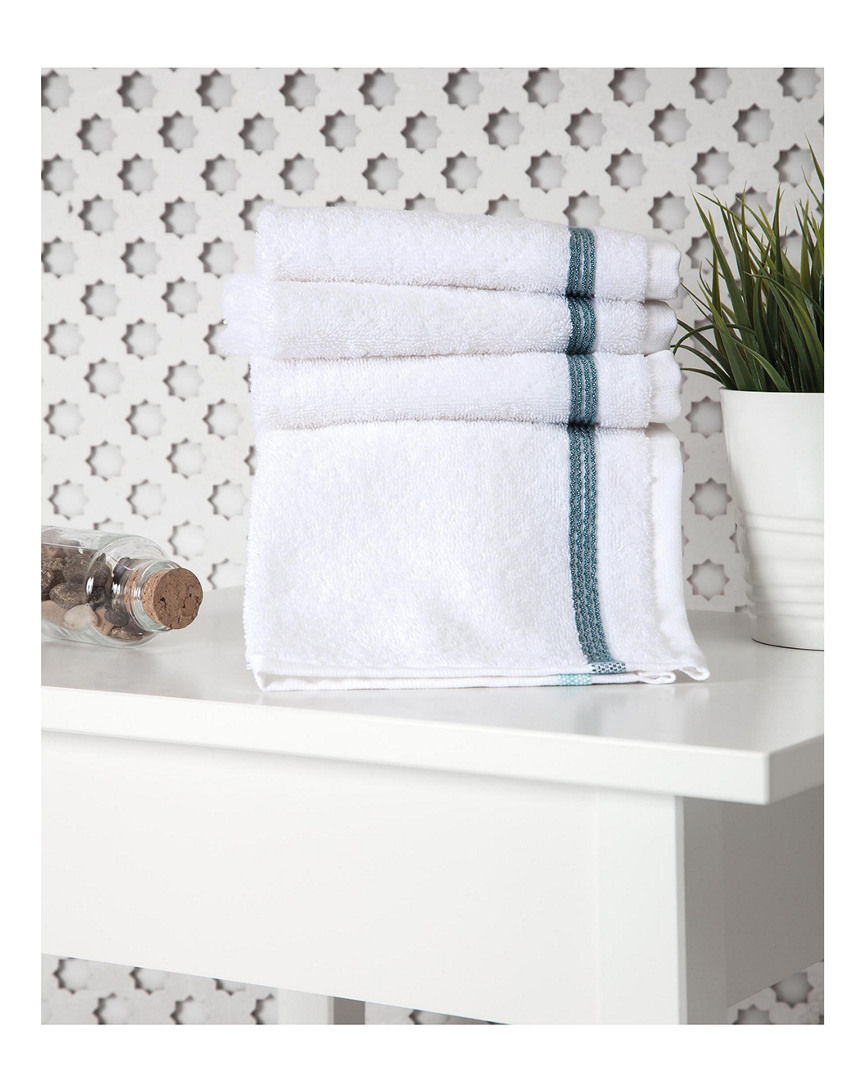 Ozan Premium Home Bedazzle Washcloth 4pc In Green