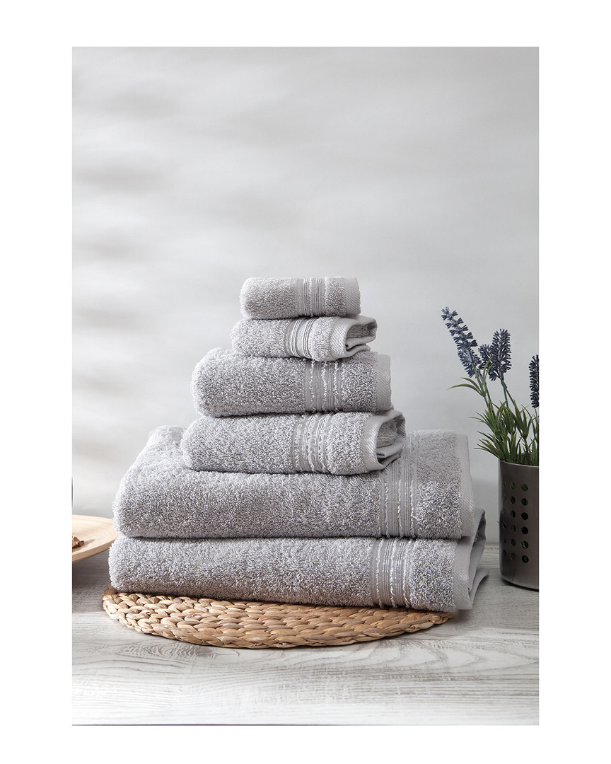 Ozan Premium Home Cascade 6pc Towel In Gray